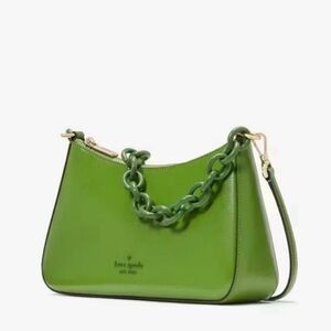 Kate Spade Madison Convertible Crossbody, Resin Chain in Turtle Green 💚